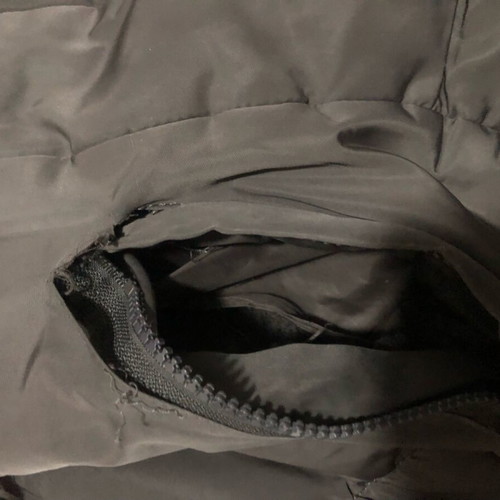Long mid-length women's jacket used, size L, dark olive/brown