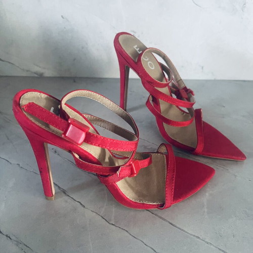 Red Strappy Heeled Sandals Scarlet Edition EU38 new