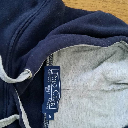 Polo Club hoodie used, size M, blue with grey interior