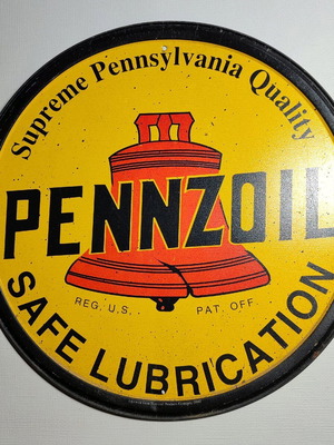 Pennzoil usa metal wall sign used