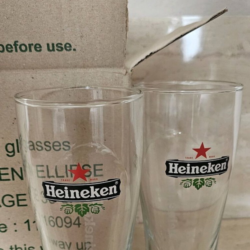 Heineken glasses new, pack of 6 in original box