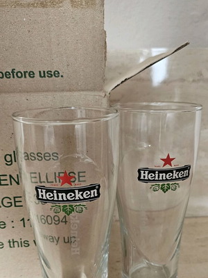 Heineken glasses new, pack of 6 in original box