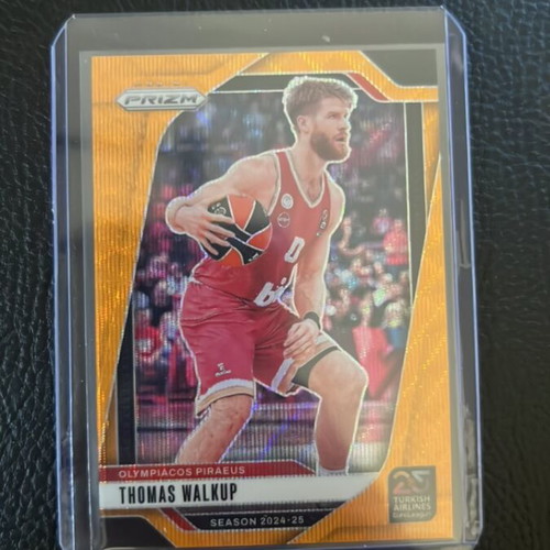 Thomas Walkup Euroleague Prizm Card new