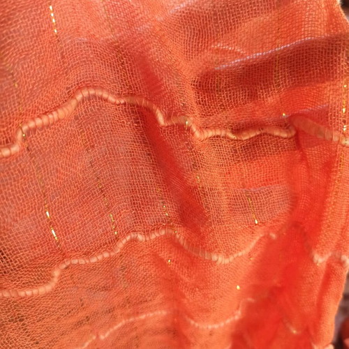 Cotton scarves new with subtle gold thread, set of 2 pieces