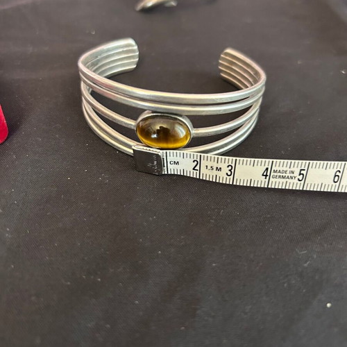 Vintage 925 silver bracelet cuff used, 19 cm