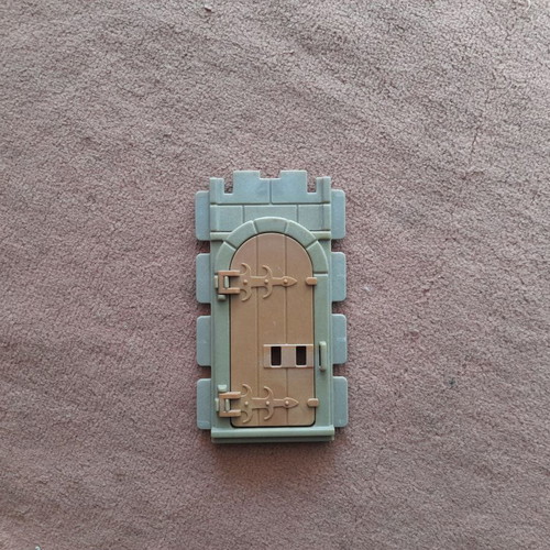 Playmobil wall with door in medieval knights castle used