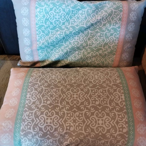 Two decorative nef nef pillows like new, cotton, 35x55 cm