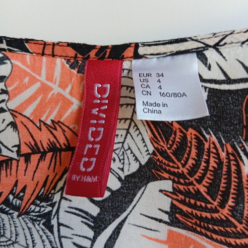 H&M Tropical Patterned Tank Top like new, XS