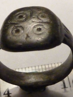Renaissance bronze ring used with decoration
