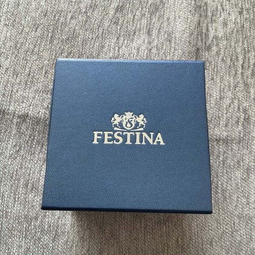 Festina watch new, men's, blue and silver