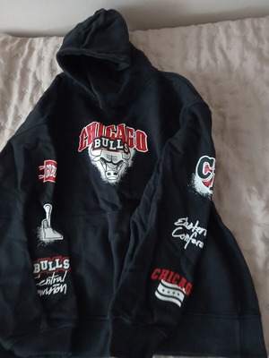 Chicago Bulls σετ φούτερ με κουκούλα και παντελόνι σε μαύρο