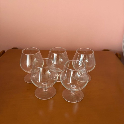 Cognac glasses like new, set of 5 pieces
