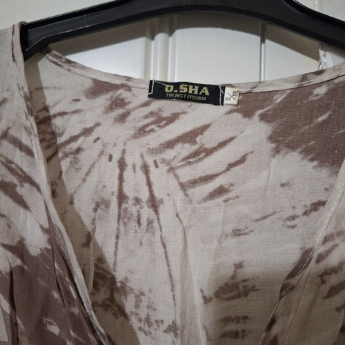 Wrap dress like new, beige and brown, size L