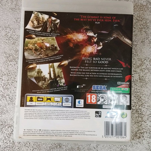 Bayonetta PlayStation 3 (PS3) like new, with booklet
