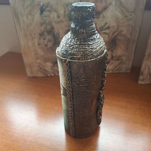 Handmade bottle with decoupage new