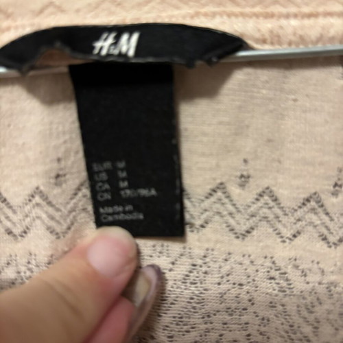 H&M blouse used, pink, size M