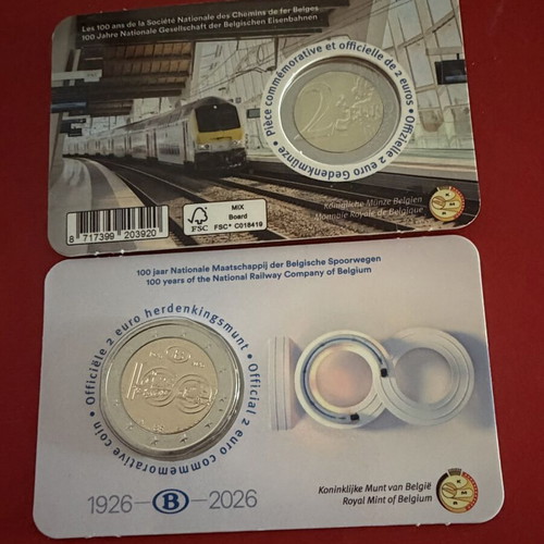 2€ coin card Belgium 2026 new