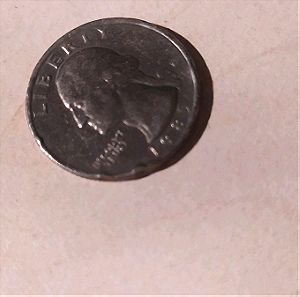 Δολλαριο quarter με σφάλμα στο στεφανι