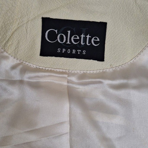 Colette women's leather jacket medium used, white