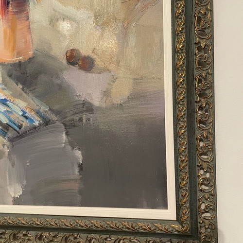 Oil painting by European artist like new with handmade frame