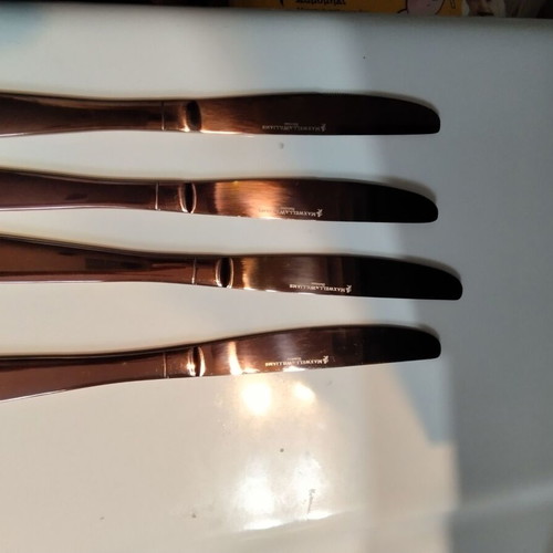 Maxwell Williams cutlery set used, 24 pieces copper color stainless steel