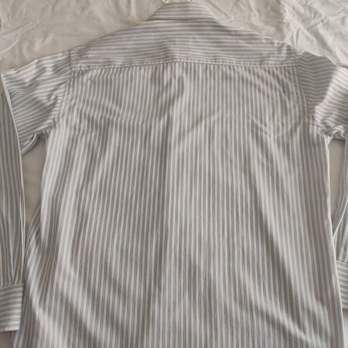 Jacques Hermes Business Custom Fit men's striped dress shirt, size L