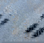  σκουλαρίκια μαύρος όνυχας -    black onyx earrings