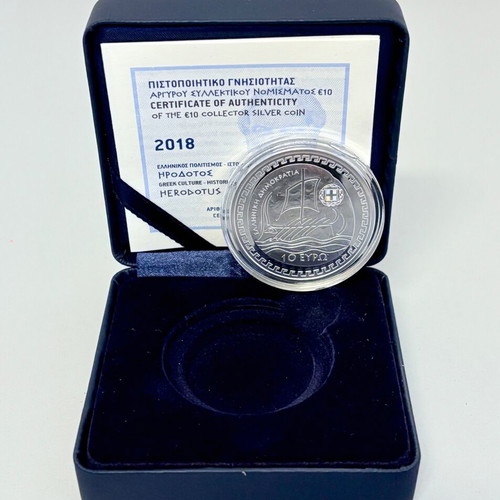 Silver coin Proof 10 euro Pindaros 2018 new, Greece