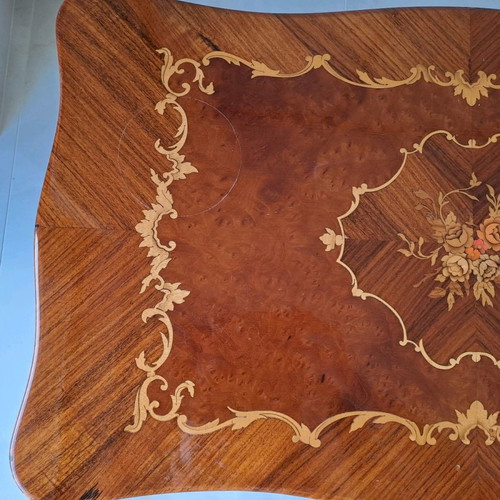 Solid Marquetry Coffee Table Antique