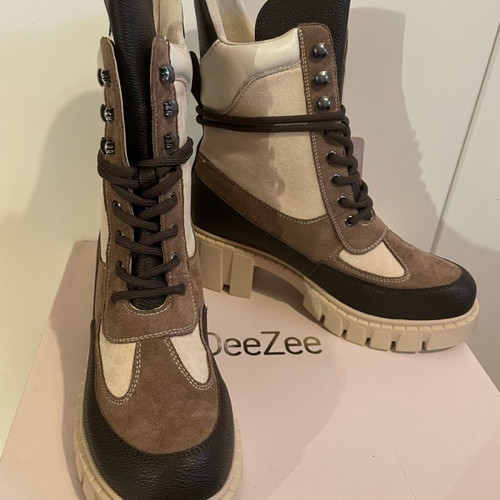 Deezee boots new, beige-brown, size 38, eco suede