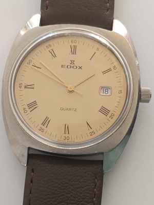 Edox Swiss Men's Watch Like New with Felca Case Back
