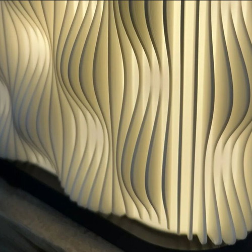 Lamp Wave Lines new modern 3D printed table lamp