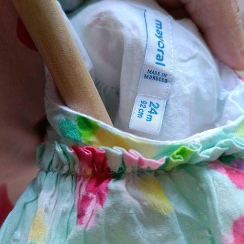 Mayoral dress 24 months like new, multicolored turquoise
