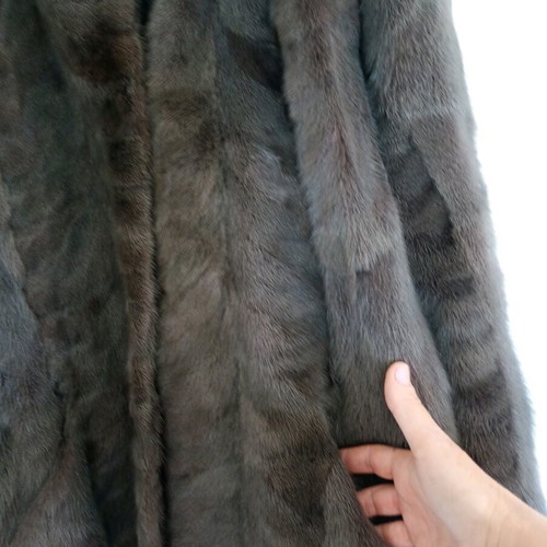 Mink fur like new, gray, sizes M and L