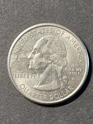USA 25 cents 2001 commemorative coin used from Rhode Island
