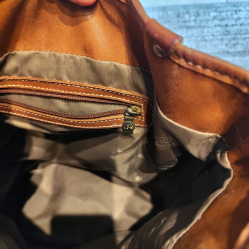 Kenza leather women's bucket bag used, crossbody