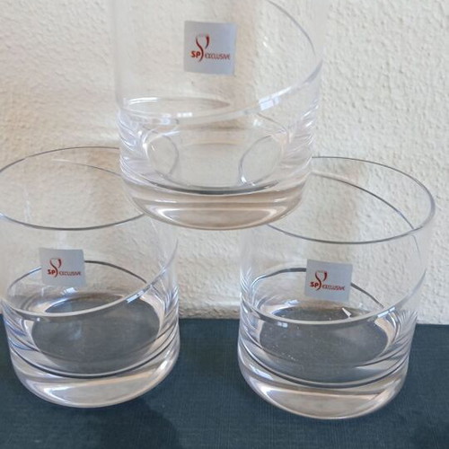 Set of 6 SP Exclusive handmade crystal whiskey glasses 24%