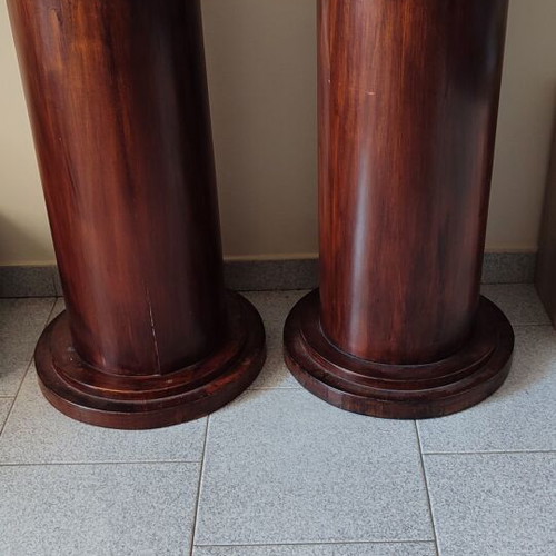 Stools used, set of 2, one with a lower opening