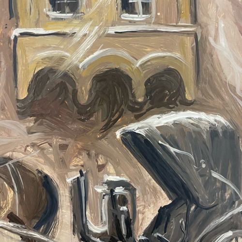 W. Rutkowski artwork used with golden wooden frame