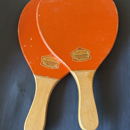 Vintage rackets Greek made used, set of 2