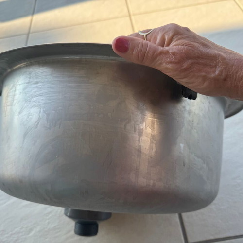 Teka round stainless steel inset sink used