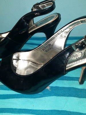 High Heeled Women's Sandals size 39 used, black