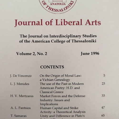 Journal of Liberal Arts four issues new, English