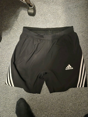 Adidas shorts with zippers size M like new, black and white