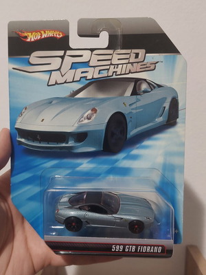 HotWheels Ferrari 599 GTB Fiorano Speed Machines σαν καινούργιο, σπάνιο variation με ροζ παράθυρα