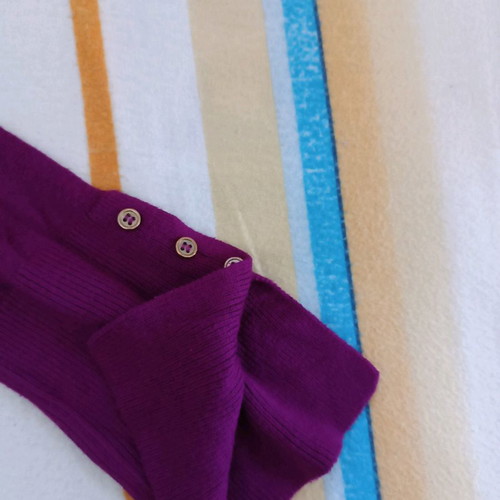 Stradivarius women's purple blouse new with buttons on sleeves
