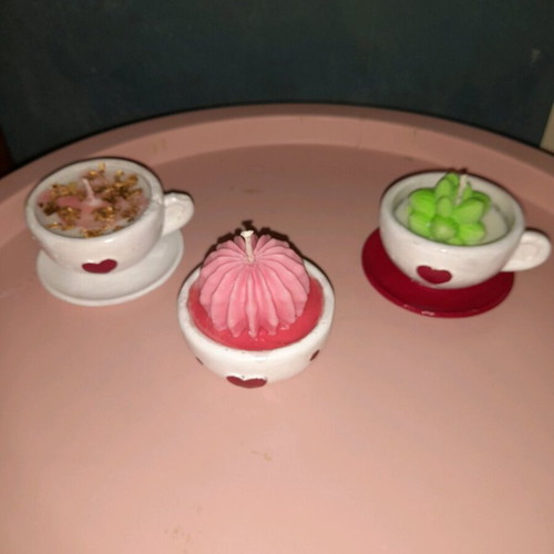 Soy candles in handmade ceramics, new with fragrances
