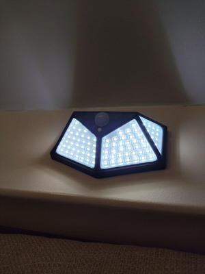 Solar wall lights with motion sensor LED, new, pack of 10