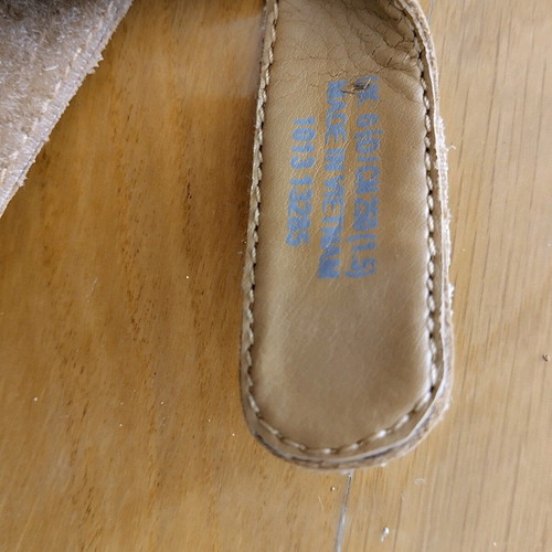 Clarks women's platform sandals, brown and white