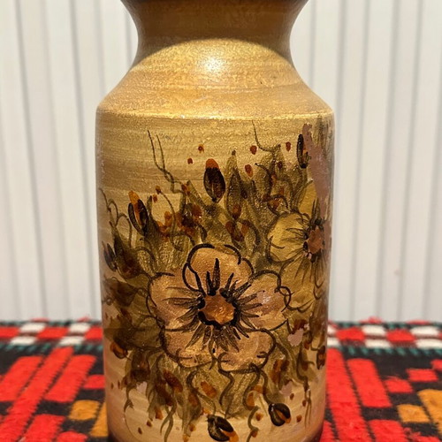 Vintage clay vase used 19.5x9.5cm